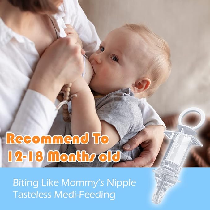 Baby Medicine Dispenser Kit - 3PCS - Silicone Infant Medicine Syringe Pacifier Dropper, Toddler Feeding Pacifiers Dispensers Products for Babies Newborn Essentials Must Haves Medical Kits