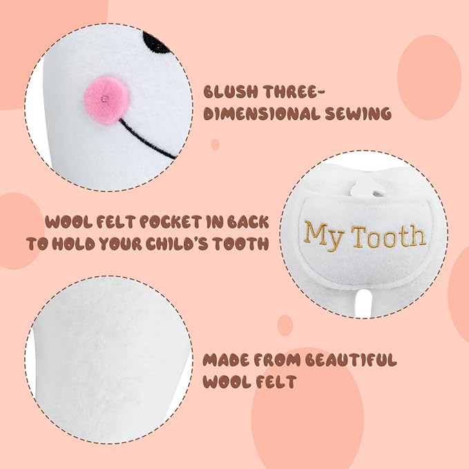 Tooth Fairy Pillow with Pocket Embroidered Felt Tooth Fairy Door