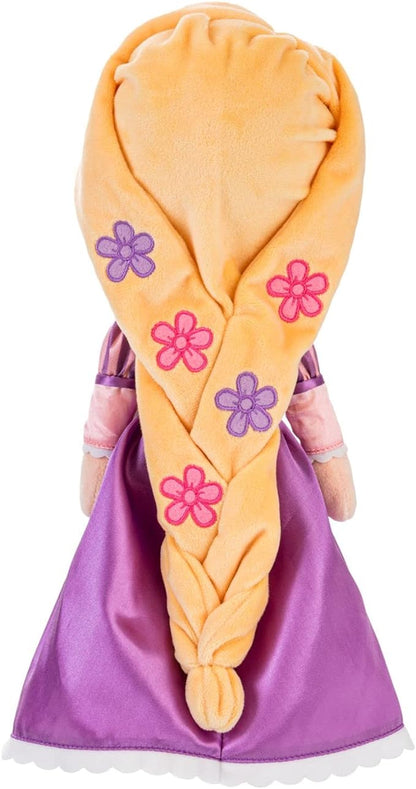 Disney Store Official Princess Plush Doll (Rapunzel from Tangled) Medium 14 Inches, Princess Dolls with Embroidered Features