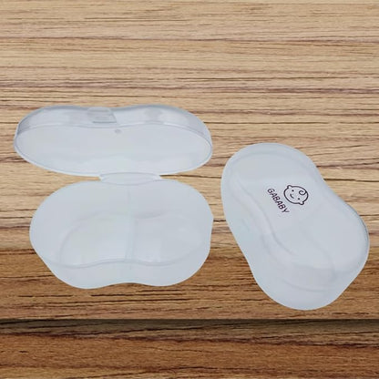 Pacifier Case Holder Storage 2 Pacifier with Division Transparent Portable