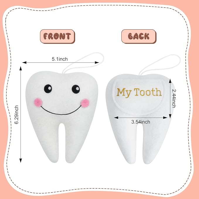 Tooth Fairy Pillow with Pocket Embroidered Felt Tooth Fairy Door
