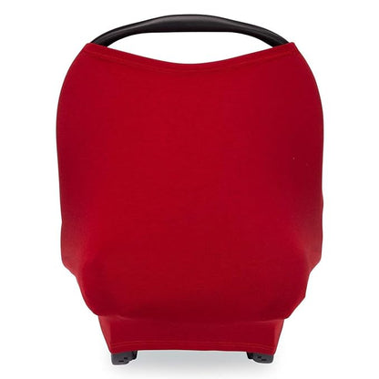 Parker Baby 4 in 1 Car Seat Cover for Girls and Boys - Stretchy Carseat Canopy, Nursing Cover, Grocery Cart Cover, High Chair Cover - “Cherry”