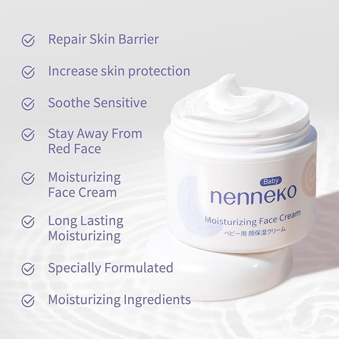 NENNEKO Moisturizing Face Cream, Deep Moisturizing Baby Face Cream for Dry