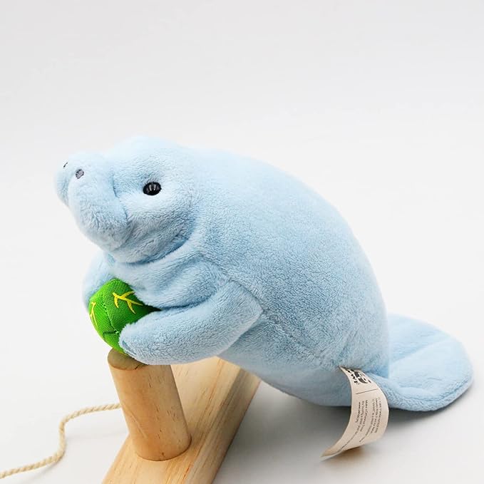 7inch Simulation Manatee Plush Toy Lifelike Sea Cow Stuffed Animal Doll