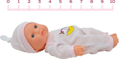 10" Baby Doll Doctor Set for Kids- Toy Nurse Kit for Toddler, Little Girl – Playset Pack with Checkup Accessories & Newborn Doll in Unicorn Hospital Clothes