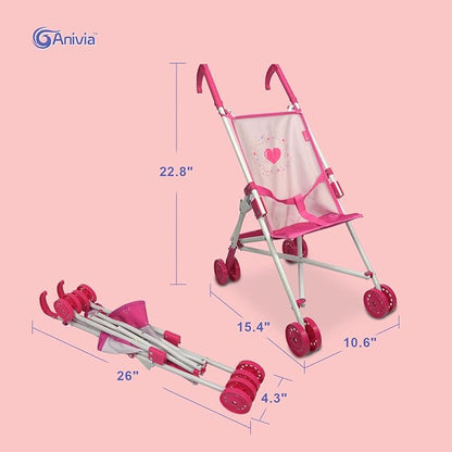 Doll Stroller Toy Anivia Realistic Doll Stroller Heart Design Good