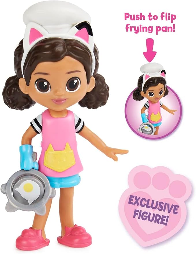 Gabby’s Dollhouse, Lunch and Munch Kitchen Set with 2 Toy Figures 3 and