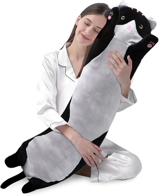 shangman Lovely Plush Cat Doll Cute Cartoon Soft Stuffed Kitten 110cm/43.3in)