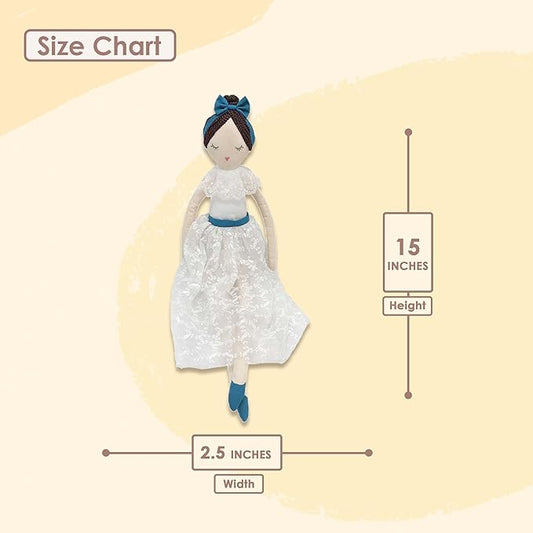 MON AMI Clara Doll – 22”, Soft & Elegant Stuffed Plush Doll for Little Girls