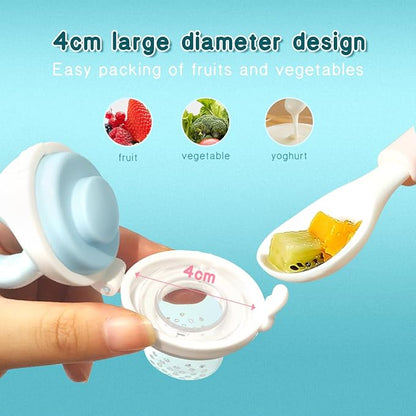 Baby Solids/Frozen Fruit Feeder Pacifier, Infant Teether Toy 4M+ 2-Pack -