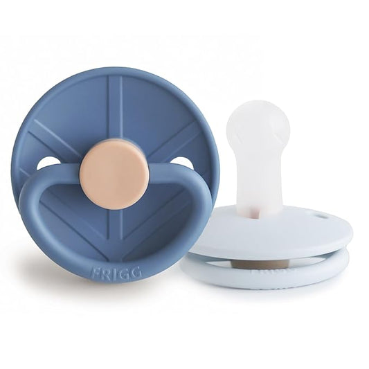 FRIGG Little Viking SilkySoft Silicone Baby Pacifier 2-Pack | Made in Denmark 6-18 Months)