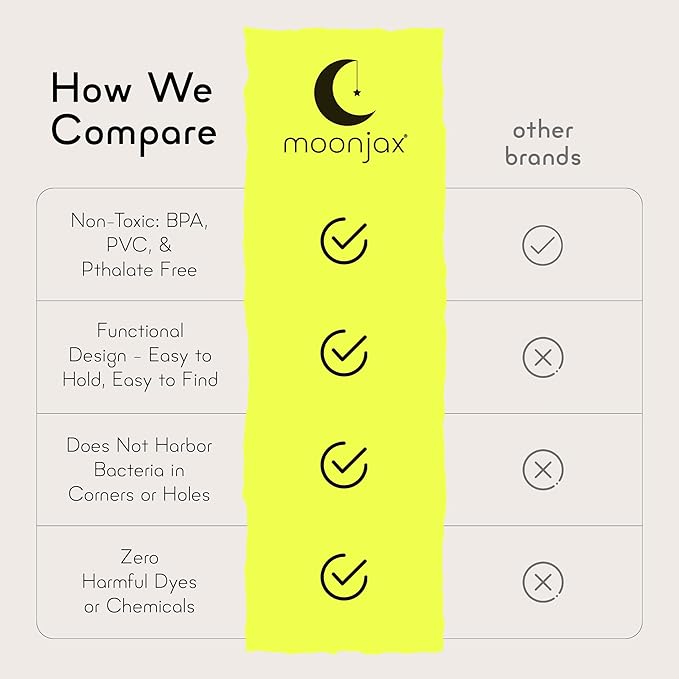 Moonlight Silicone Teethers for Babies, Baby Teether for Infants