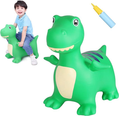 INPANY Kids Bouncy Dinosaur Hopper Toys for 2 Year Old Boy Gifts, Toddler Inflatable Animal Hopping Horse 3 4