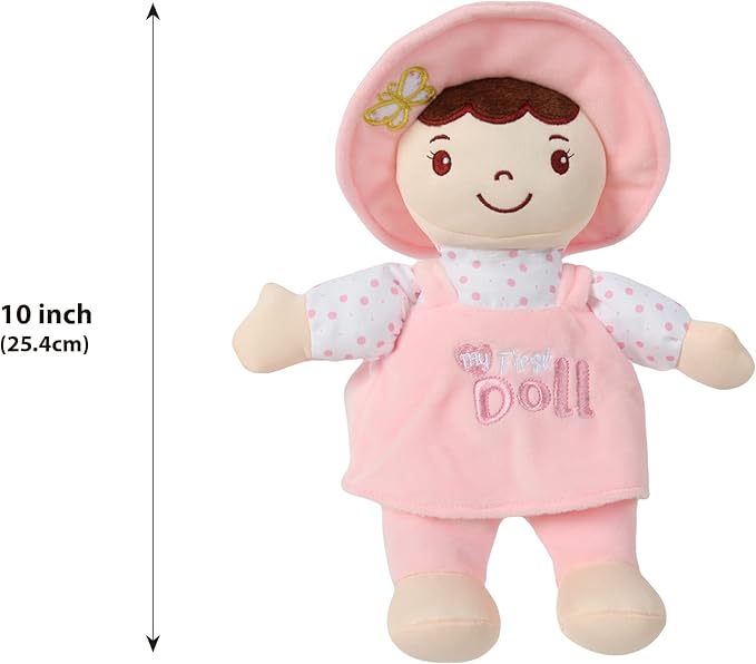 Linzy Plush,My First Doll with Hat 10'' Brown (83560BROWN)