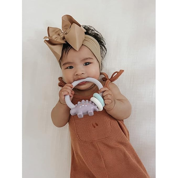 Itzy Ritzy Silicone Teether with Rattle; Rattle Teether Features Rattle 3 Months