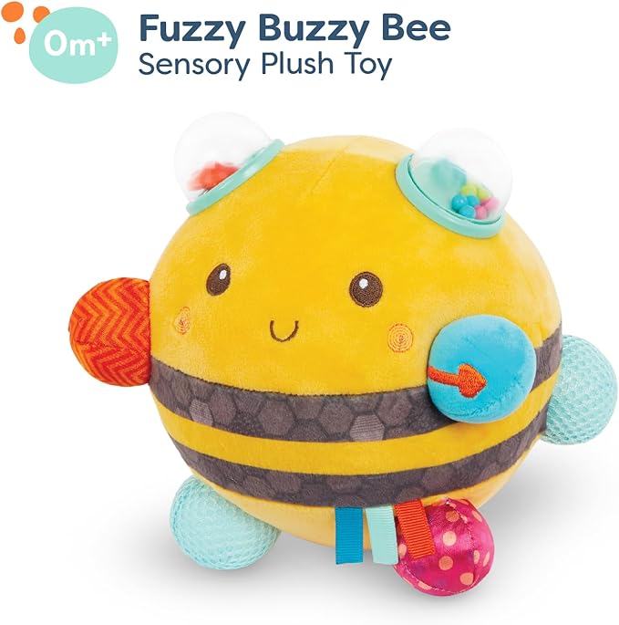 B. Sensory Plush Bumble Bee Baby ,Sensory Baby Toy – Bumpy Plush Bee with Fun Features 0 Months