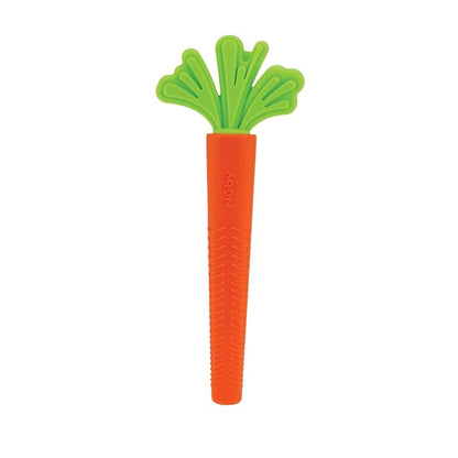 Nuby Silicone Carrot Tube Teether - Baby Teething Toy 3+ Months