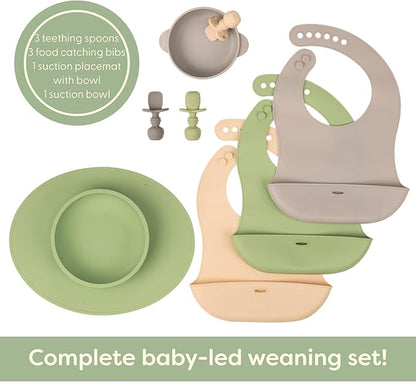 Upward Baby Led Weaning Supplies, Silicone Baby Feeding Set, Baby Feeding Essentials, Baby Led Weaning Set, Baby Eating Essentials, Baby Silicone Feeding Set, Baby Dishes, Baby Plates and Bowls Set