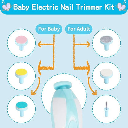 Baby Healthcare and Grooming Newborn Nursery Kits 38 in 1 Safety Electric Nail Trimmer Baby Essentials Set for Infant Toddlers Baby Boys Girls Kids Shower Gifts Blue