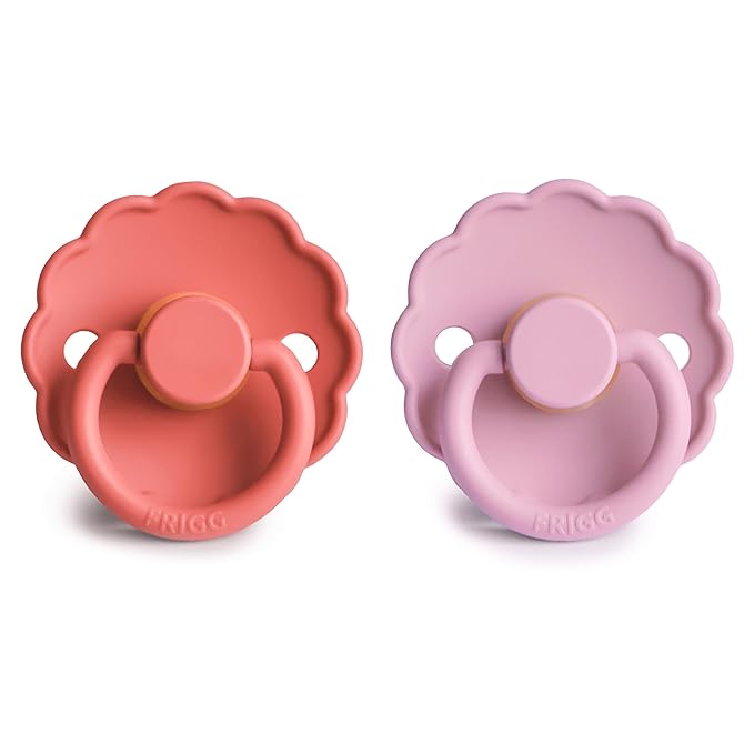 FRIGG Daisy Natural Rubber Baby Pacifier | Made in Denmark 1) 2-Pack