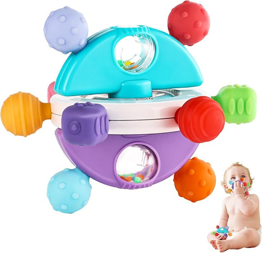 Baby Teething Toys, Montessori Sensory Teether Toy for Babies 0 3 6 9 12 18 Months 1 Year Old