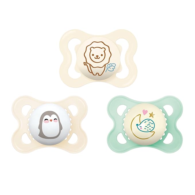 MAM Variety Pack Baby Pacifier, Includes 3 Types of Pacifiers Development,0-6 Months, 3 Count 1)