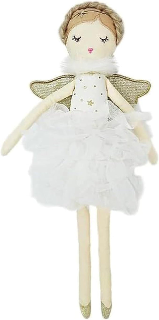 MON AMI Adele Small White Angel Stuffed Doll – 15”, Soft & Cuddly Plush Doll