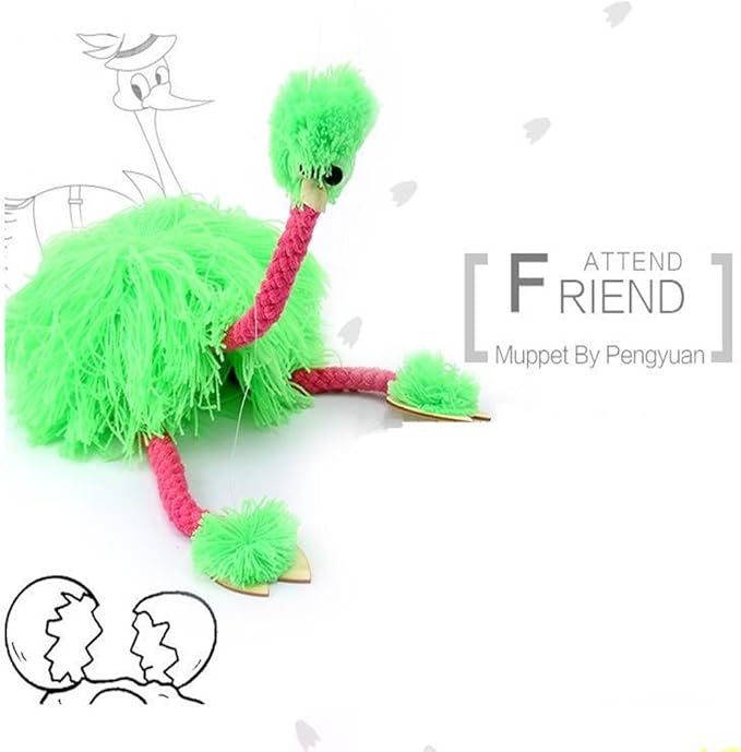 HOCHE Toy-Marionette Ostrich (Green)