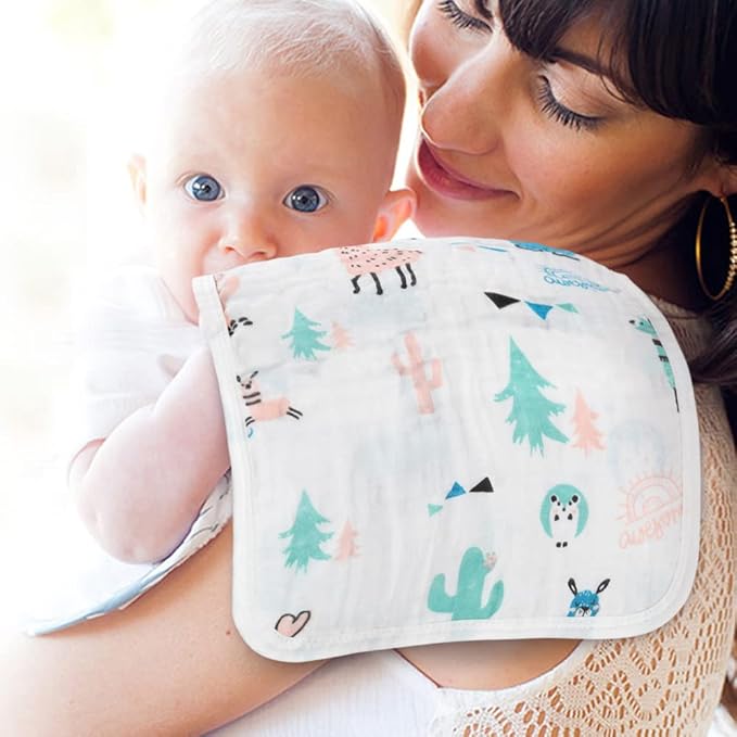 Yoofoss Muslin Burp Cloths for Baby 10 Pack 100% Cotton 20''X10'' Super