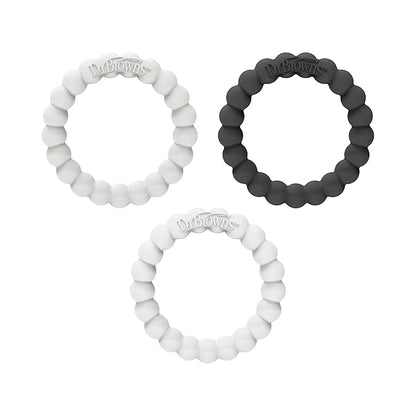 Dr. Brown's Flexees Beaded Teether Rings, 100% Silicone 3 Pack, 3m+