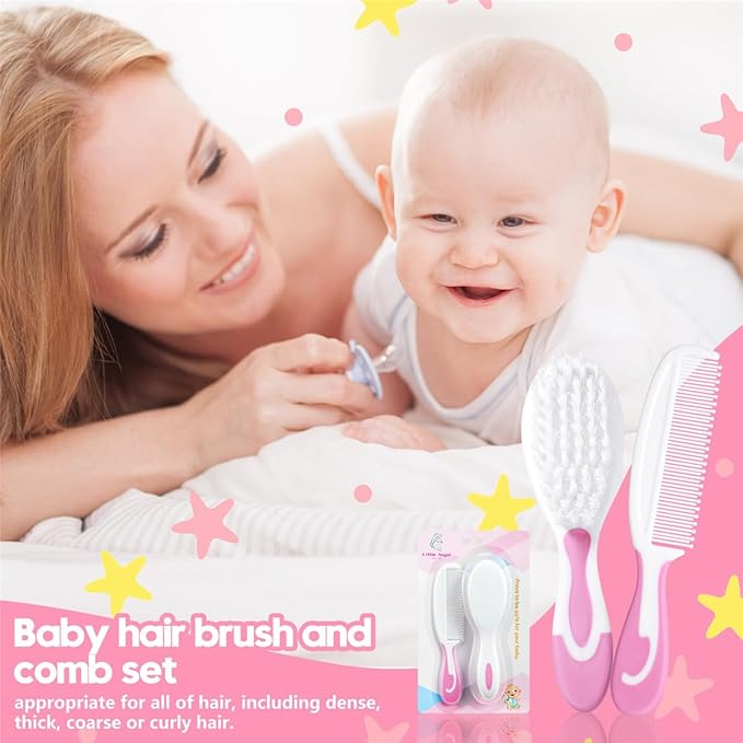 Baby Hair Brush and Comb Sets, New Born Baby Hair Brushes
