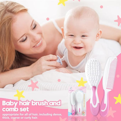 Baby Hair Brush and Comb Sets, New Born Baby Hair Brushes