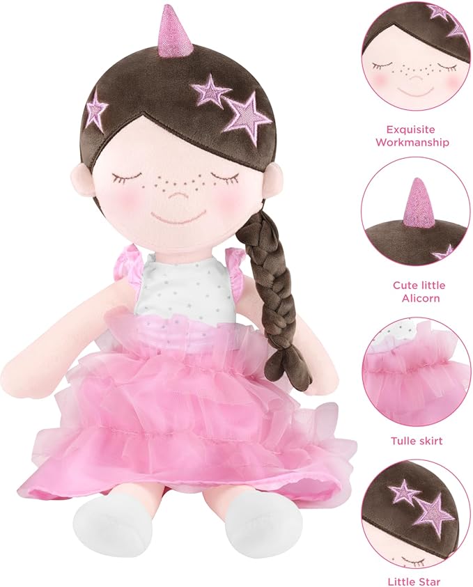 GAGAKU Soft Baby Doll Toys (16''), My First Baby Rag 1 Year