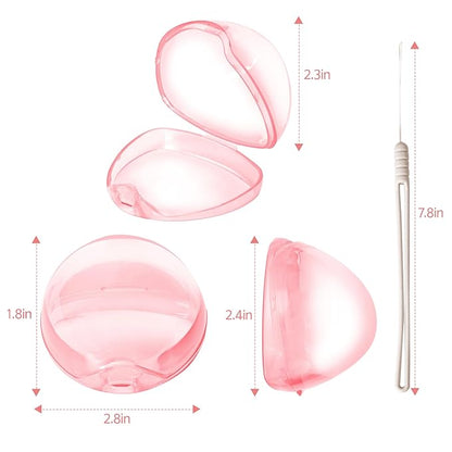 Pacifier Case,4 Pack BPA Free Pacifier Holder Case with Lanyard for Diaper Bag