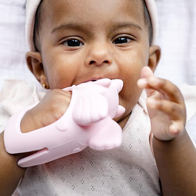 Itzy Ritzy Bitzy Grip Hand Teether - Silicone Teether for Babies 3 Months