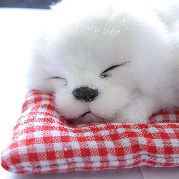 Simulation Lovely Dog That Make Sounds Doll Cute Sleeping Plush Decorations,1Pcs Sleeping