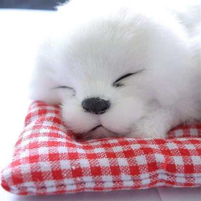 Simulation Lovely Dog That Make Sounds Doll Cute Sleeping Plush Decorations,1Pcs Sleeping