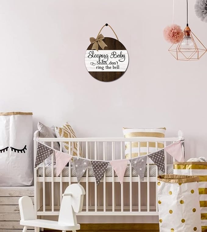 Shhh... Baby Sleeping Sign for Front door Baby Room Door