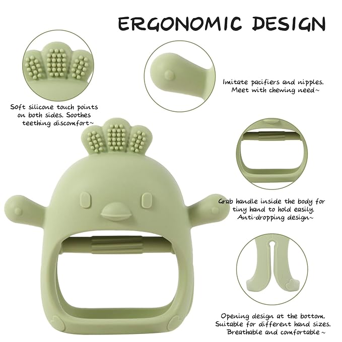 Baby Teethers 3-6 Months, BPA Free Baby Chewing Toys