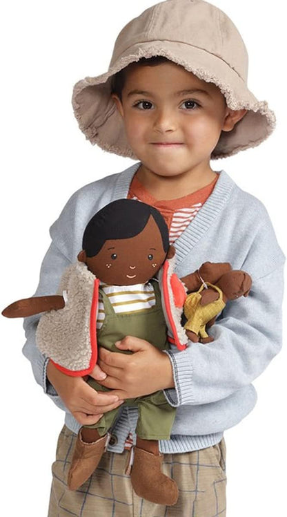 Manhattan Toy Playdate Friends Ellis Machine Washable and Dryer Safe 14 Inch Doll with Mini Bunny Stuffed Animal