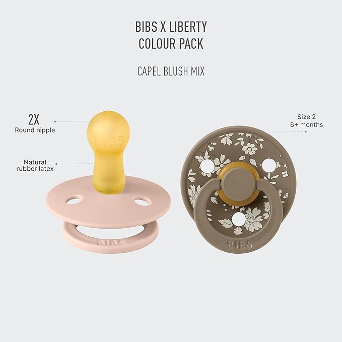BIBS Liberty Pacifier | 2 Colour Natural Rubber Latex Soothers