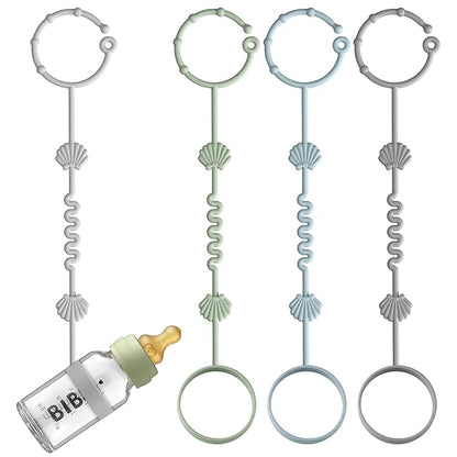Toy Safety Straps for Baby, Pack of 4 Adjustable Stretchable Sippy Cup Straps 3)