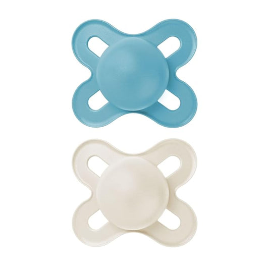 MAM Original Start Matte Newborn Baby Pacifier, Best Pacifier for Breastfed Babies 0-3 (Pack 2)