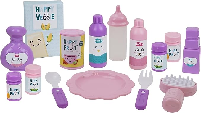 Crew Mermaid 21 Piece Set: Doll Stroll n Play & Care Set - includes Stroller, Car Seat 15 Piece 3+ (T818028)