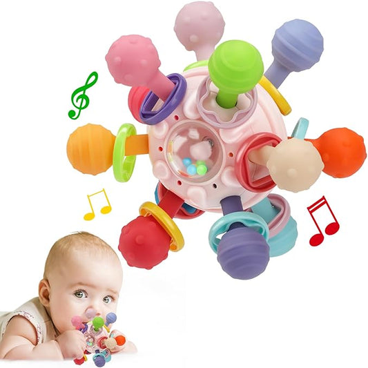 TOHIBEE Baby Montessori Sensory Toys for 0-6 6-12 Months, Food Grade Teething Toys for Babies 0 3 6 9 12 18 Months 1 2