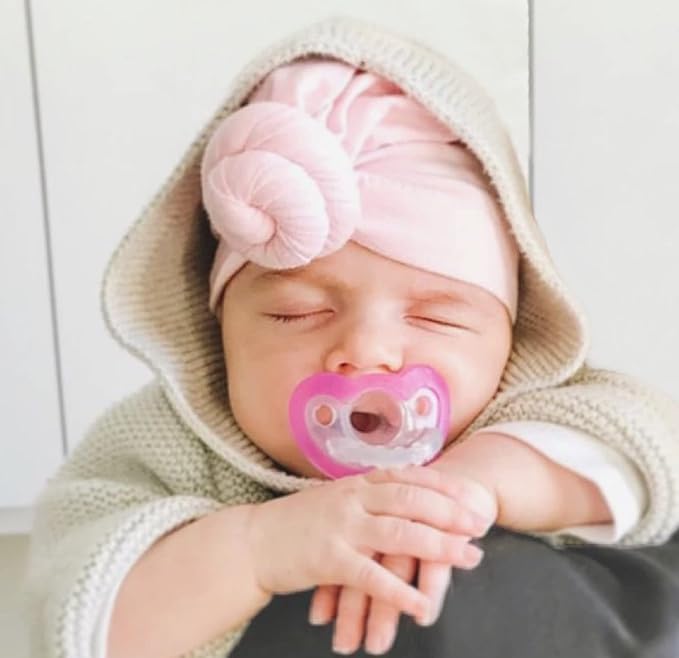 RaZbaby JollyPop Baby Pacifier for Newborns 0-3m - Soft BPA Free Medical Grade Silicone Made in The USA with a Durable one Piece Construction 6