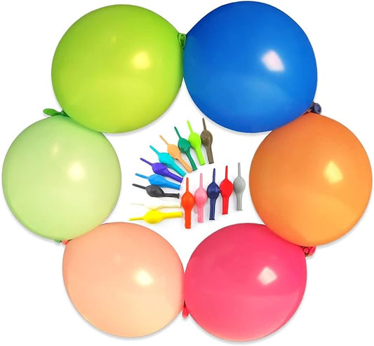 10 Inch Assorted Color Latex Link Balloon 50 Pcs Quick