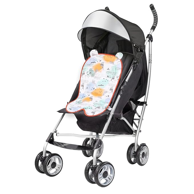 Miracle Baby Car Seat Insert Universal Breathable Baby Stroller Cushion Reversible 3D Air Mesh Cotton Stroller Mat for CarSeat, Buggy, Carrycot, High Chair (Animal)