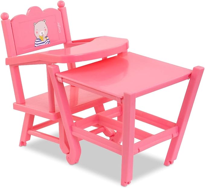 Corolle Baby Doll High Chair - 2-in-1 Design fits 14" 17" Baby