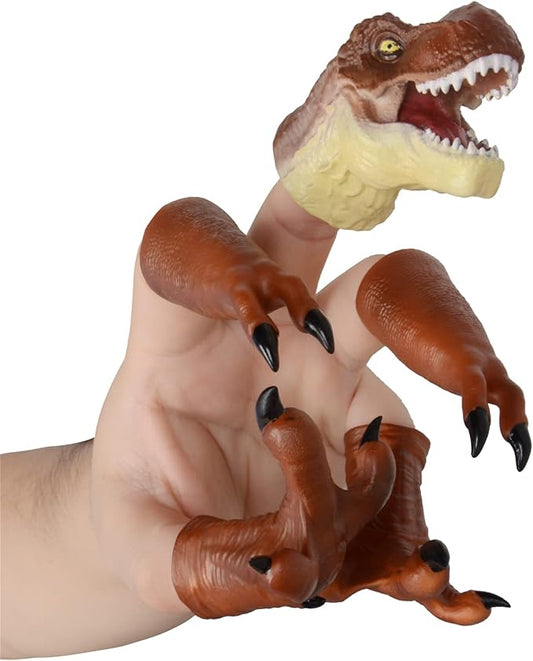 HugOutdoor New T-Rex Dinosaur Finger Puppet Toy Cosplay Novelty Christmas